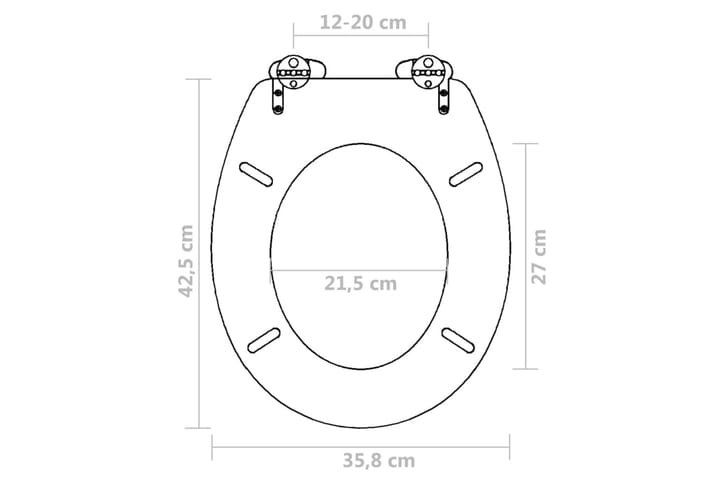 WC-istuimet soft-close kansilla 2 kpl MDF ruskea - Ruskea - WC-istuimen kansi - Wc-istuimen kannet