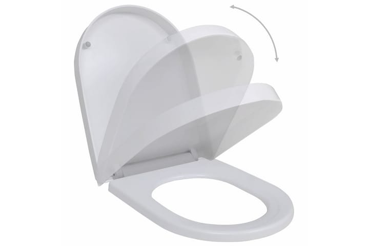 WC-istuimet soft-close kansilla 2 kpl muovi valkoinen - WC-istuimen kansi - Wc-istuimen kannet