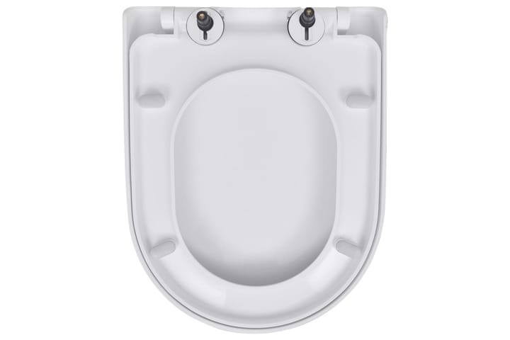 WC-istuimet soft-close kansilla 2 kpl muovi valkoinen - WC-istuimen kansi - Wc-istuimen kannet