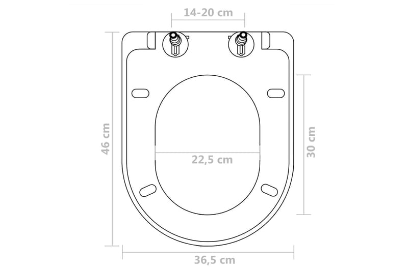 WC-istuimet soft-close kansilla 2 kpl muovi valkoinen - WC-istuimen kansi - Wc-istuimen kannet