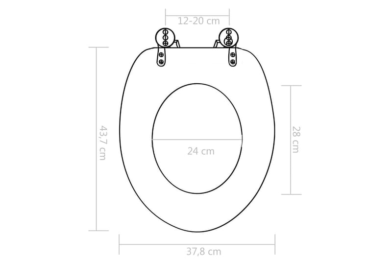 WC-istuin 2 kpl hard-close kansilla MDF bambukuosi - WC-istuimen kansi - Wc-istuimen kannet