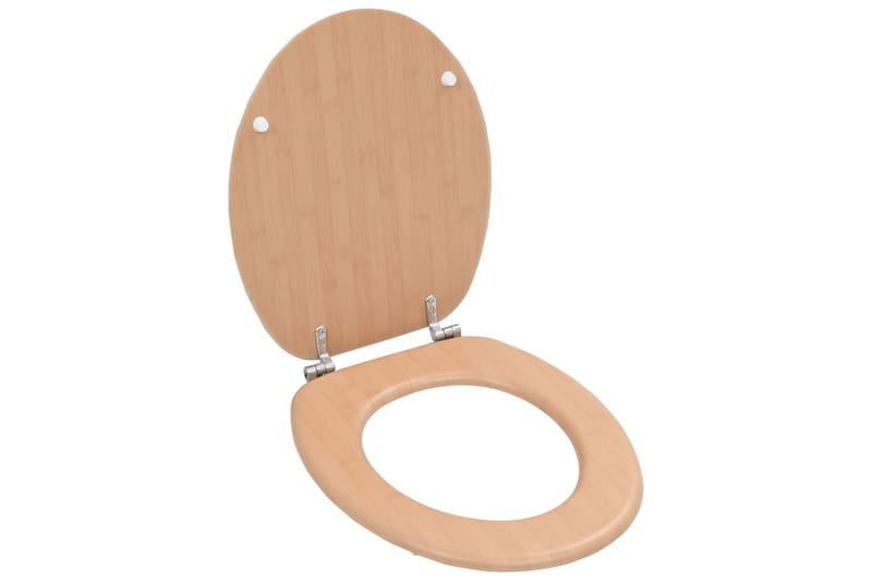 WC-istuin 2 kpl hard-close kansilla MDF bambukuosi - WC-istuimen kansi - Wc-istuimen kannet