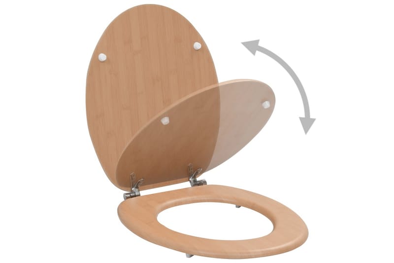 WC-istuin 2 kpl hard-close kansilla MDF bambukuosi - Talo & remontointi - Keittiö & kylpyhuone - Kylpyhuone - Kylpyhuonetarvikkeet - Wc-istuimen kannet
