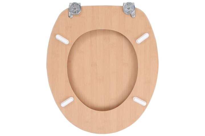 WC-istuin hard close kannella MDF bambukuvio - Ruskea - WC-istuimen kansi - Wc-istuimen kannet