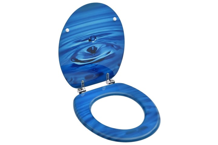 WC-istuin kannella MDF sininen vesipisarakuosi - Sininen - WC-istuimen kansi - Wc-istuimen kannet