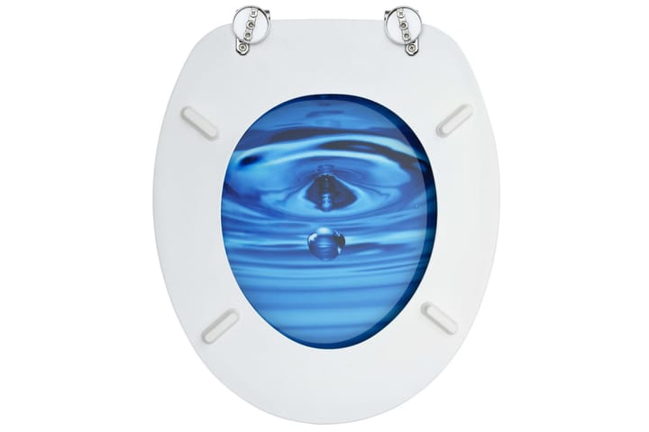 WC-istuin kannella MDF sininen vesipisarakuosi - Sininen - WC-istuimen kansi - Wc-istuimen kannet