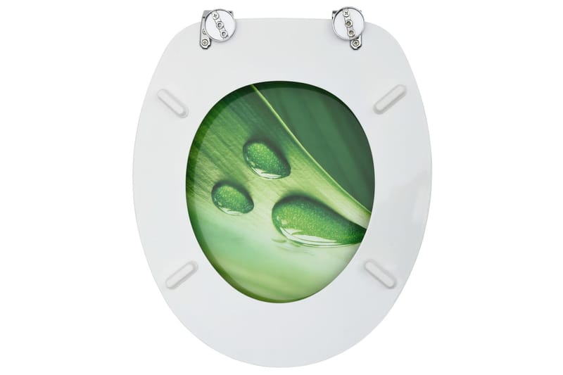 WC-istuin kannella MDF vihreä vesipisarakuosi - Vihreä - Talo & remontointi - Keittiö & kylpyhuone - Kylpyhuone - Kylpyhuonetarvikkeet - Wc-istuimen kannet