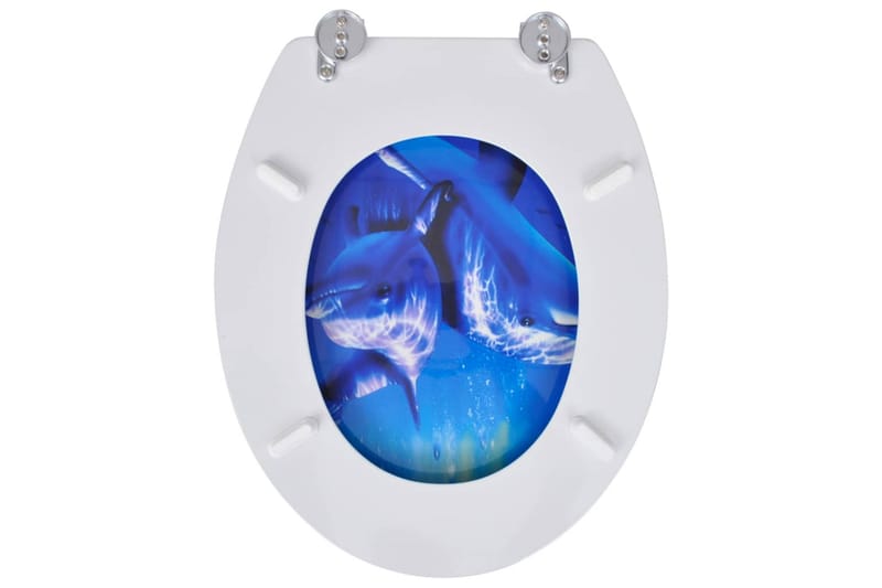 WC-istuin MDF kannella delfiinikuosi - Monivärinen - Talo & remontointi - Keittiö & kylpyhuone - Kylpyhuone - Kylpyhuonetarvikkeet - Wc-istuimen kannet
