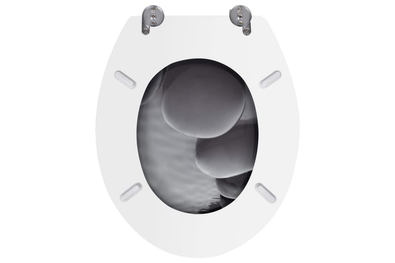 WC-istuin MDF kannella kivikuosi - Harmaa - Talo & remontointi - Keittiö & kylpyhuone - Kylpyhuone - Kylpyhuonetarvikkeet - Wc-istuimen kannet