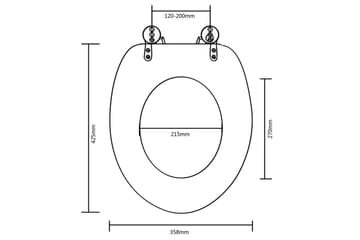 WC-istuin MDF kansi yksinkertainen muotoilu musta - Musta - Talo & remontointi - Keittiö & kylpyhuone - Kylpyhuone - Kylpyhuonetarvikkeet - Wc-istuimen kannet