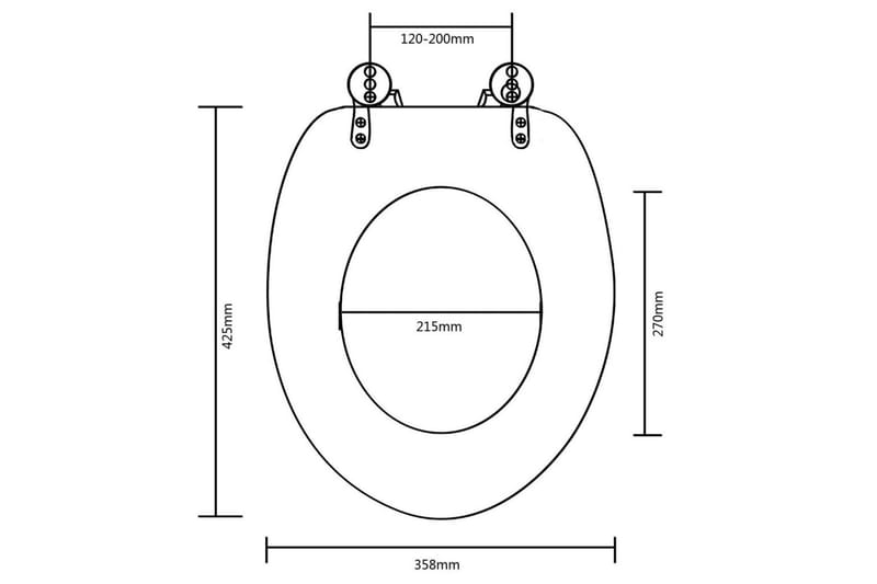 WC-istuin MDF kansi yksinkertainen muotoilu ruskea - Ruskea - WC-istuimen kansi - Wc-istuimen kannet