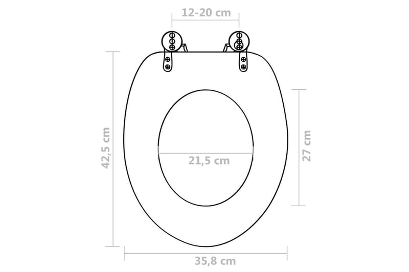 WC-istuin MDF yksinkertainen muotoilu valkoinen - Valkoinen - WC-istuimen kansi - Wc-istuimen kannet