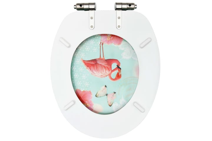 WC-istuin soft close -kannella MDF flamingokuosi - Monivärinen - WC-istuimen kansi - Wc-istuimen kannet