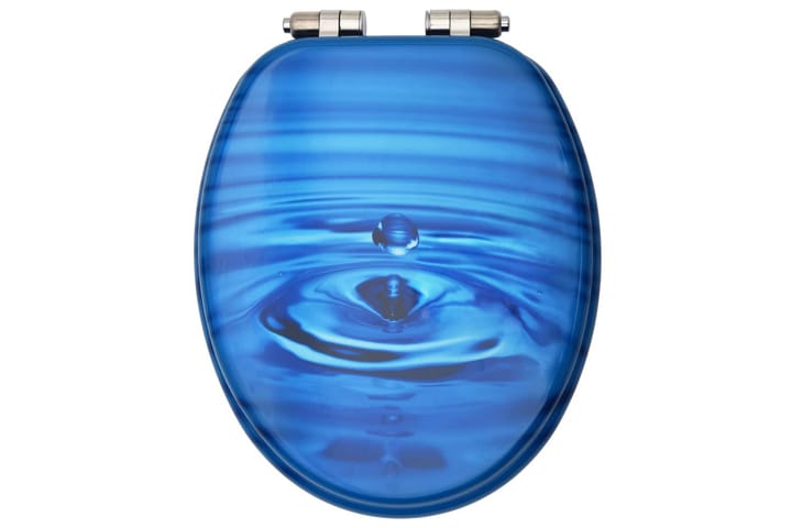 WC-istuin soft close -kannella MDF sininen vesipisarakuvio - Sininen - WC-istuimen kansi - Wc-istuimen kannet