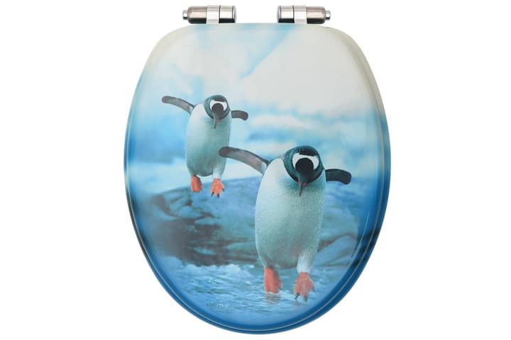 WC-istuin soft close -kannella MDF pingviinikuosi - Monivärinen - WC-istuimen kansi - Wc-istuimen kannet