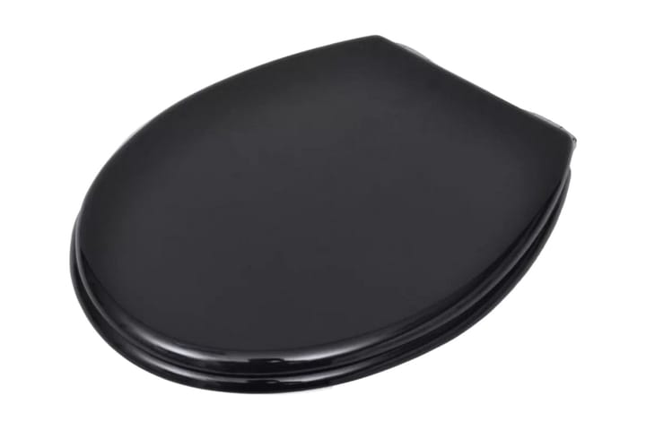 WC-istuin soft close MDF yksinkertainen muotoilu musta - Musta - WC-istuimen kansi - Wc-istuimen kannet