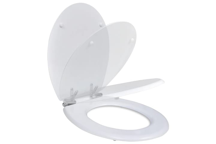WC-istuin soft close MDF yksinkertainen muotoilu valkoinen - Valkoinen - WC-istuimen kansi - Wc-istuimen kannet