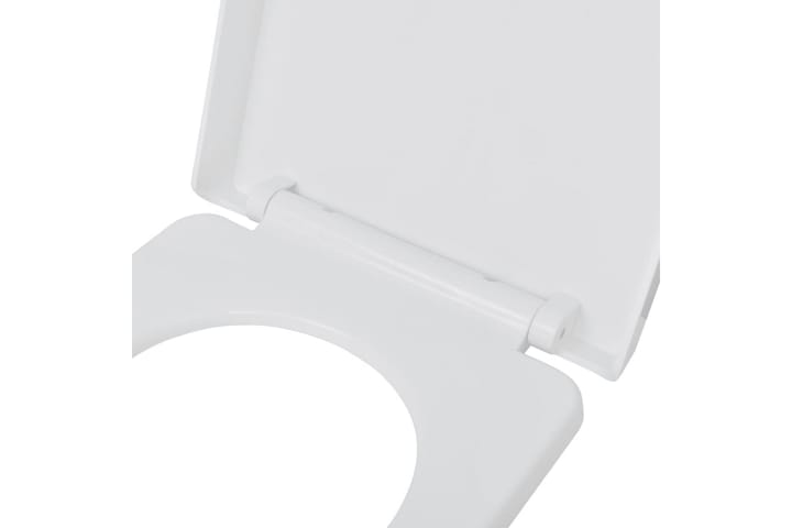 WC-istuin pikakiinnityksellä soft-close neliö valkoinen - Valkoinen - WC-istuimen kansi - Wc-istuimen kannet