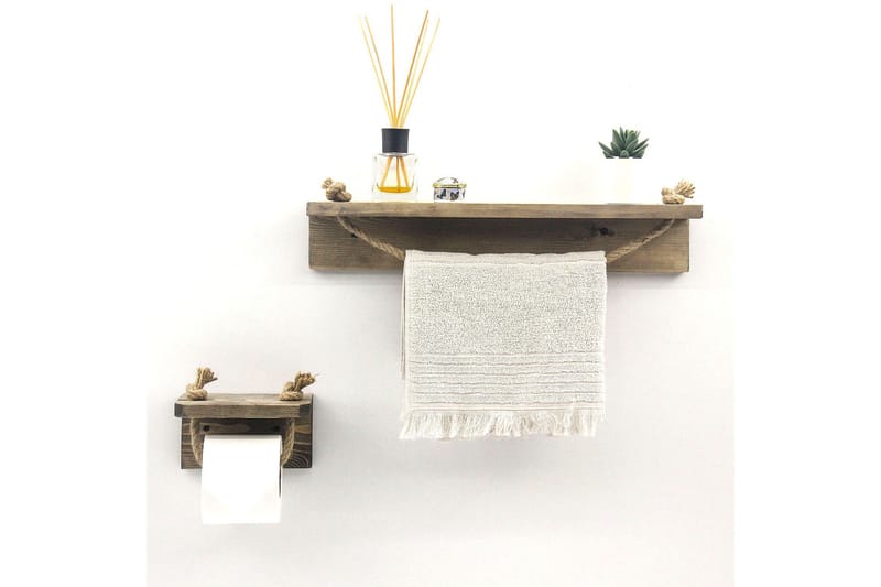 WC-paperiteline Promisee 17 cm - Pähkinä - Talo & remontointi - Keittiö & kylpyhuone - Kylpyhuone - Kylpyhuonetarvikkeet - Wc-paperitelineet