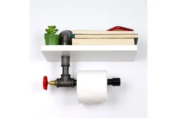 WC-paperiteline Borura 30x14 cm - Valkoinen - Talo & remontointi - Keittiö & kylpyhuone - Kylpyhuone - Kylpyhuonetarvikkeet