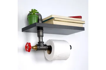 WC-paperiteline Borura 30x14 cm - Musta - Talo & remontointi - Keittiö & kylpyhuone - Kylpyhuone - Kylpyhuonetarvikkeet