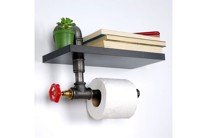 WC-paperiteline Borura 30x14 cm - Musta - Talo & remontointi - Keittiö & kylpyhuone - Kylpyhuone - Kylpyhuonetarvikkeet