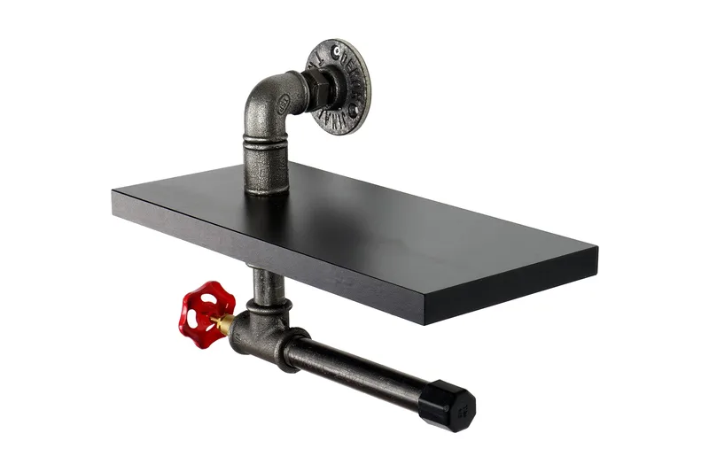 WC-paperiteline Borura 30x14 cm - Musta - Talo & remontointi - Keittiö & kylpyhuone - Kylpyhuone - Kylpyhuonetarvikkeet