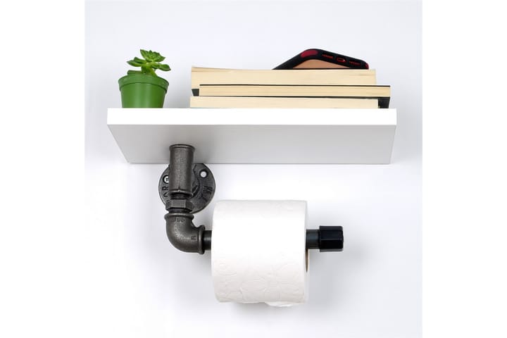 WC-paperiteline Borura 30x12 cm - Valkoinen - Kylpyhuonetarvikkeet - Wc-paperitelineet