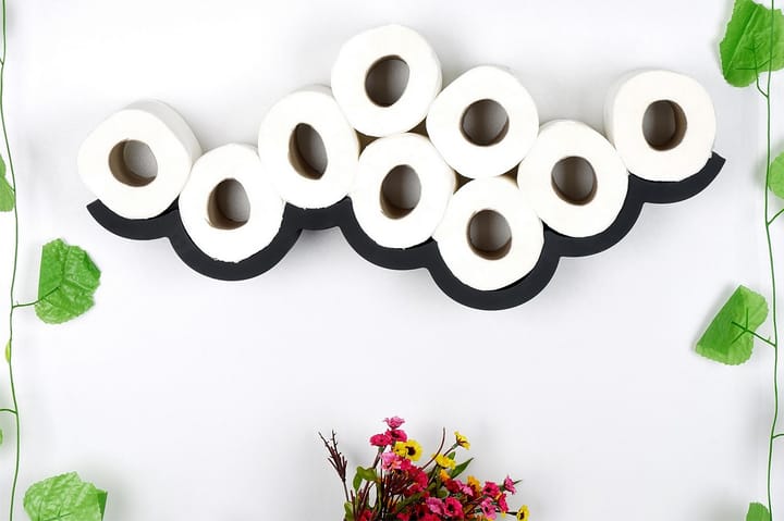 WC-paperiteline Pendro 62x9 cm - Musta - Wc-paperitelineet - Kylpyhuonetarvikkeet