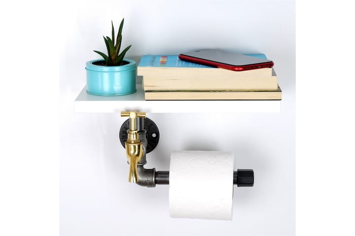 WC-paperiteline Borura 30x17 cm - Valkoinen - Kylpyhuonetarvikkeet - Wc-paperitelineet