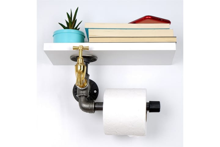 WC-paperiteline Borura 30x17 cm - Valkoinen - Kylpyhuonetarvikkeet - Wc-paperitelineet