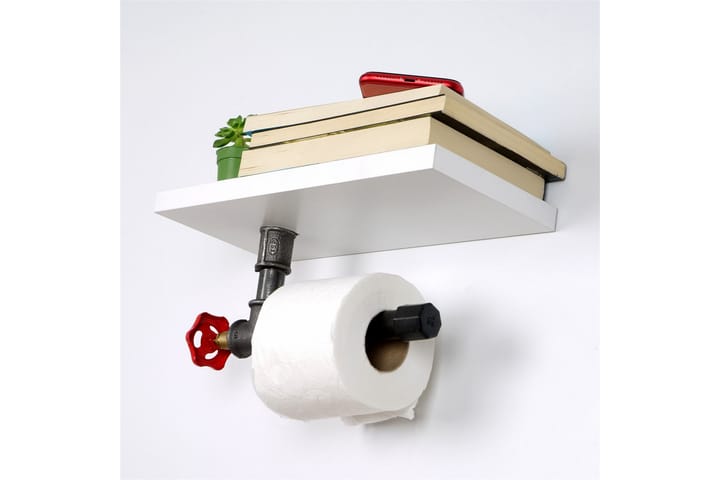 WC-paperiteline Borura 30x14 cm - Valkoinen - Wc-paperitelineet - Kylpyhuonetarvikkeet