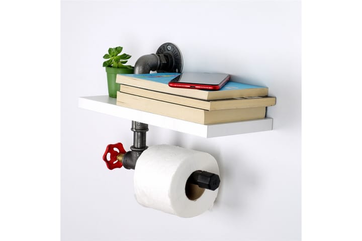 WC-paperiteline Borura 30x14 cm - Valkoinen - Kylpyhuonetarvikkeet - Wc-paperitelineet