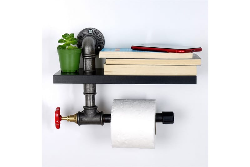 WC-paperiteline Borura 30x14 cm - Musta - Talo & remontointi - Keittiö & kylpyhuone - Kylpyhuone - Kylpyhuonetarvikkeet