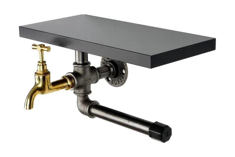 WC-paperiteline Borura 30x17 cm, Musta