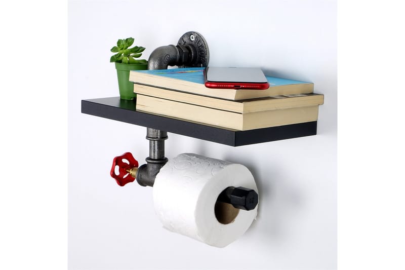 WC-paperiteline Borura 30x14 cm - Musta - Talo & remontointi - Keittiö & kylpyhuone - Kylpyhuone - Kylpyhuonetarvikkeet