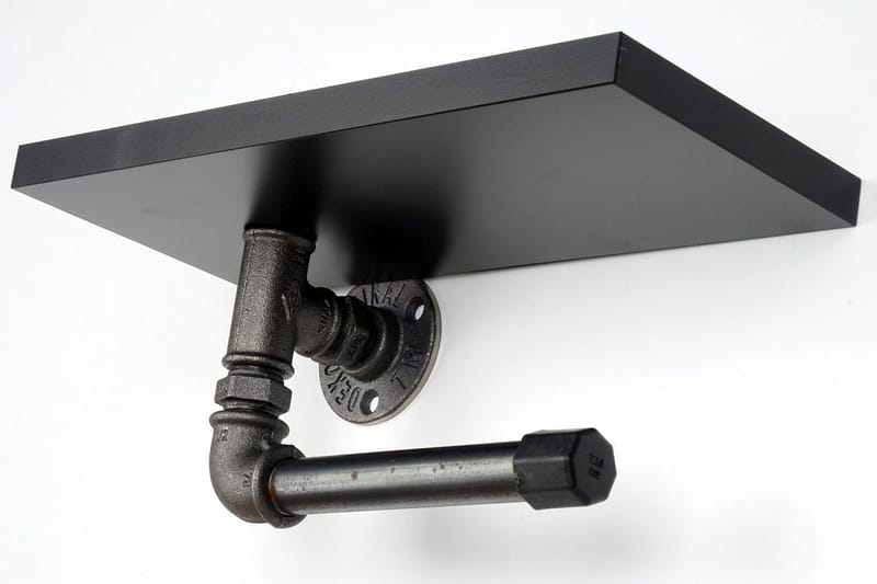 WC-paperiteline Borura 30x12 cm - Musta - Talo & remontointi - Keittiö & kylpyhuone - Kylpyhuone - Kylpyhuonetarvikkeet