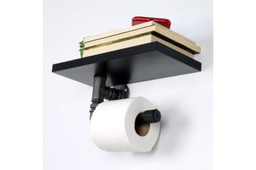 WC-paperiteline Borura 30x12 cm - Musta - Talo & remontointi - Keittiö & kylpyhuone - Kylpyhuone - Kylpyhuonetarvikkeet
