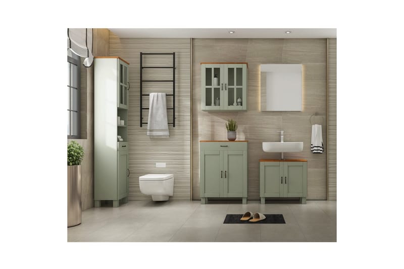 Alby Irtonainen Pesuallas 60x55 cm - Vihreä - Talo & remontointi - Keittiö & kylpyhuone - Kylpyhuone - Pesualtaat - Pesuallas