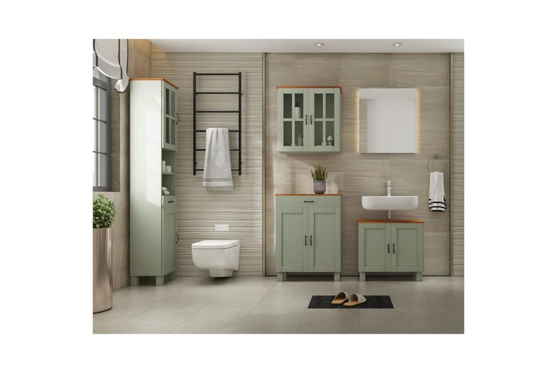 Alby Irtonainen Pesuallas 60x55 cm - Vihreä - Talo & remontointi - Keittiö & kylpyhuone - Kylpyhuone - Pesualtaat - Pesuallas