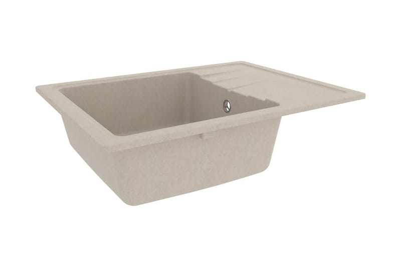 Keittiön tiskiallas ylivuotoreiällä ovaali beige graniitti - Talo & remontointi - Keittiö & kylpyhuone - Kylpyhuone - Pesualtaat - Pesuallas
