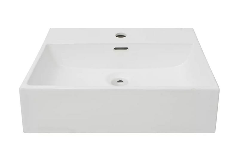 Keraaminen pesuallas hanareiällä 51,5x38,5x15 cm Valkoinen - Valkoinen - Talo & remontointi - Keittiö & kylpyhuone - Kylpyhuone - Pesualtaat - Pesuallas