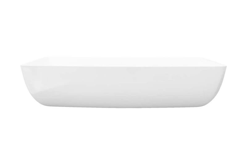 Keraaminen Pesuallas Neliö Lavuaari Valkoinen 71x39cm - Valkoinen - Talo & remontointi - Keittiö & kylpyhuone - Kylpyhuone - Pesualtaat - Pesuallas