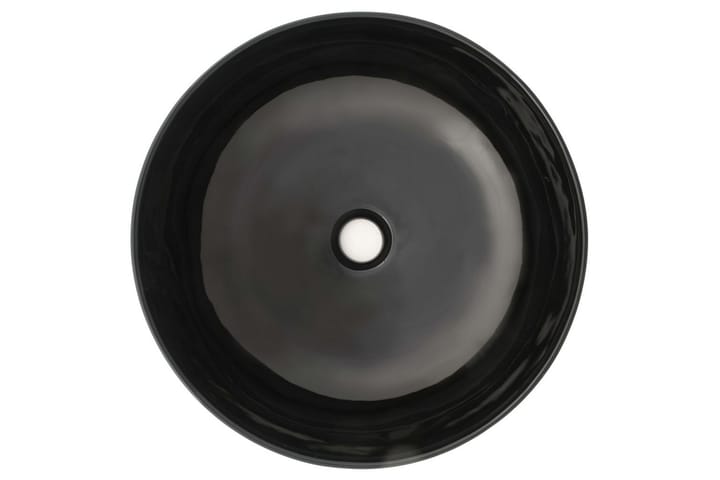 Keraaminen pesuallas pyöreä 41,5 x 13,5 cm musta - Musta - Pesuallas