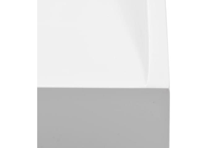 Pesuallas 100x46x11 cm mineraali-/marmorivalu valkoinen - Valkoinen - Pesuallas