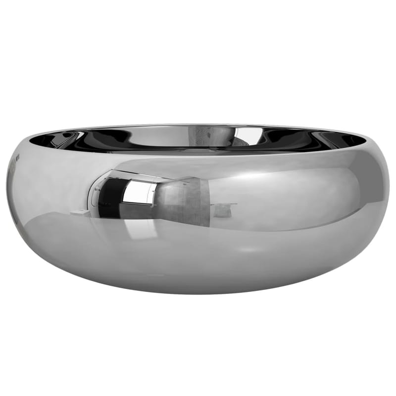 Pesuallas 40x15 cm keraaminen hopea - Hopea - Talo & remontointi - Keittiö & kylpyhuone - Kylpyhuone - Pesualtaat - Pesuallas