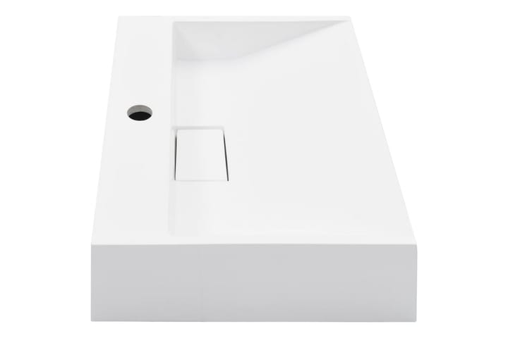Pesuallas 50x38x13 cm mineraali-/marmorivalu valkoinen - Valkoinen - Pesuallas