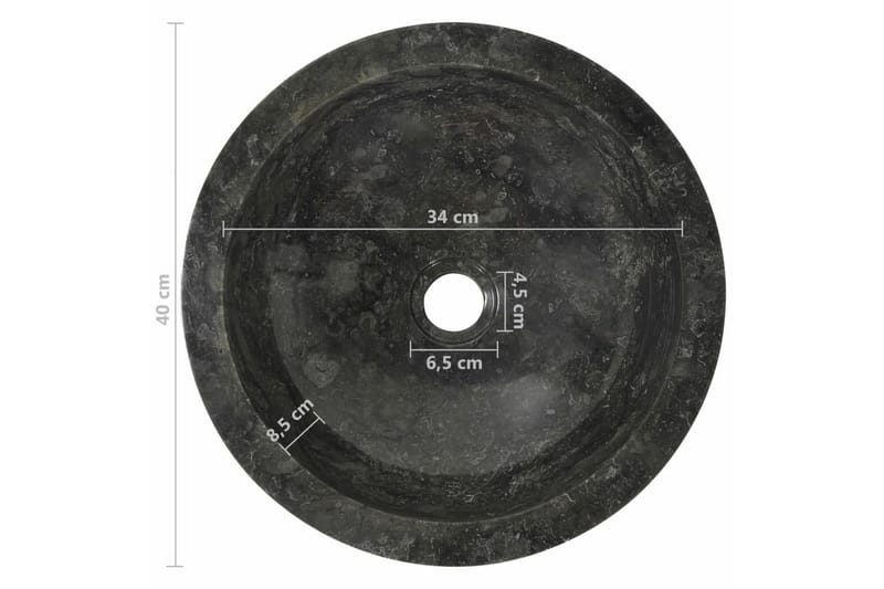 Pesuallas marmori 40x12 cm musta - Musta - Talo & remontointi - Keittiö & kylpyhuone - Kylpyhuone - Pesualtaat - Pesuallas