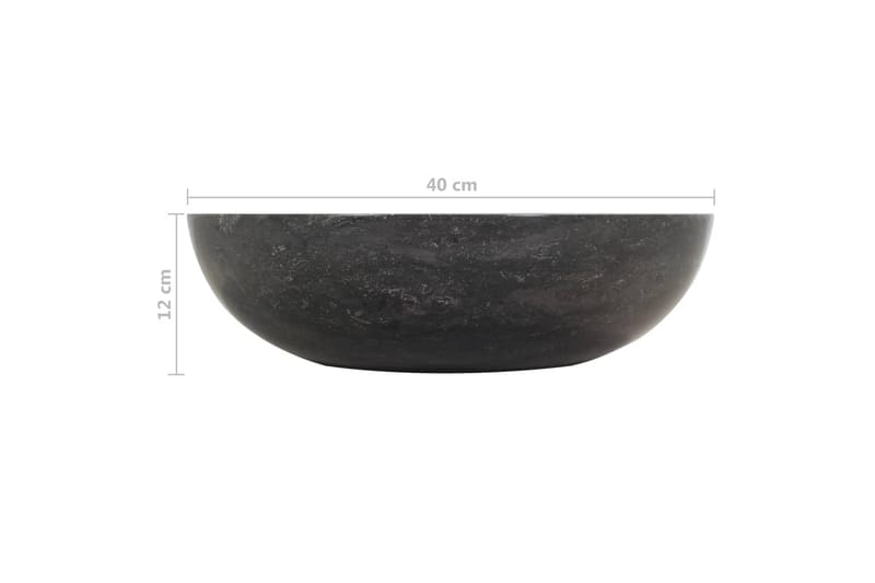 Pesuallas marmori 40x12 cm musta - Musta - Talo & remontointi - Keittiö & kylpyhuone - Kylpyhuone - Pesualtaat - Pesuallas