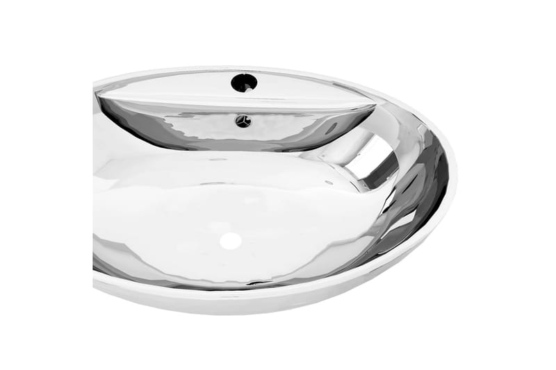 Pesuallas ylivuodolla 58,5x39x21 cm keraaminen hopea - Hopea - Talo & remontointi - Keittiö & kylpyhuone - Kylpyhuone - Pesualtaat - Pesuallas